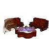 log couch set