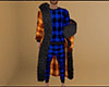 Fall Fur Robe Plaid (M)