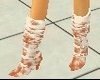 boots velvet saumon