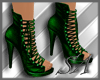 ~SA~Lace-Up Boots Green