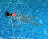 Couple Swimming Pose