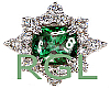 Emerald D8 Diamond Ring