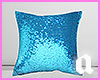 Blue Sequin Pillow