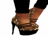 *B* Brown pok dot heels