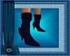 dark blue velvet boots