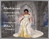medieval cream&gold gown