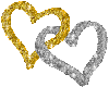 Silver & gold Luv Hearts