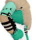 TEAL BIG BURR FURR