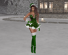 {F} Green Santa Dress