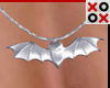 Bat Necklace Silver