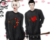 couple sweaters heart M