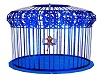 blue bird cage