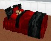 Red Black Pose Bed