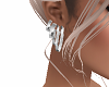 $ Faceted silver earrig