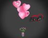 Pink Roses and Balloons