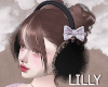 black ear  ribbon