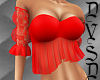 Ruffled Top in Red