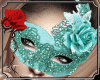 MAU/ GRN CARNIVAL MASK