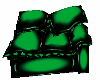 GREEN CUDDLE COUCH