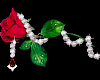 red rose with diamonds