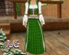 Green Peasant Dress