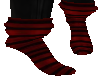 Black red sripe sock