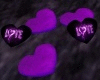 Blk/Purple Heart Pillow