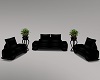 A~Sexy Black Sofa Set