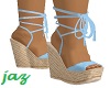 J* Blue wedge sandals