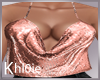 K Rose gold shimmer top