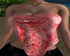 [S] Red Bandana Top