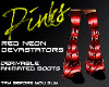 red neon monster boots