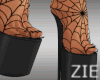 Spider Web Heels Black
