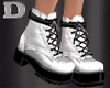 ♀ white black boots