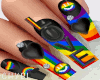 C~Pride Angel Blck Nails