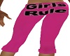 girls rule pink shorts