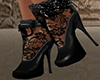 black leathe&lace shoes