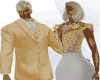 Couple Wedding Suit Gold