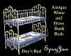 Antq Wht/Brass Bunkbed 1