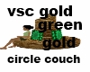 vsc green gold couch
