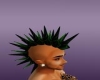 spiked rave hair green