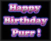 PURR birthday floor sign