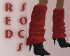 Red Fur Loose Socks