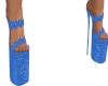 Blue Floral Heels