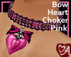 .a HeartBow Choker Pink