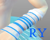 Blue/White Arm Warmers