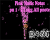 Pink Music Note Particle