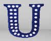 Royal Blue Letter U