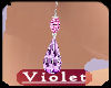 (V)lilac/pink earrings