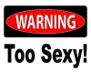 warning to sexy sticker